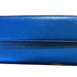 Kate Spade VINTAGE Refurbished Leather Wallet Multi Comparment Snap Closure Blue Photo 0