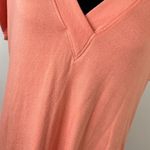 Lou & grey Signaturesoft Orange/Peach V-Neck Curve Hem Short Sleeve T-Shirt Photo 2