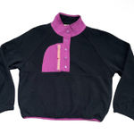 Hippie Rose NWT  Colorblock Snap-Neck Fleece Pullover – Size M (Semi Cropped) Photo 0