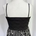Trixxi Three Pink Hearts Chevron Crochet Printed Mini Dress Black White Photo 6