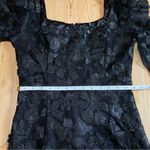 Lulus NWOT Masterfully Eloquent Black 3D Floral Mini Dress Photo 6
