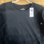 Hollister  Women's Black Lace Detail Short Sleeved Shirt Photo 0