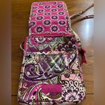 Vera Bradley Crossbody Hipster Bag Pink Purple Paisley Floral Quilted Photo 3