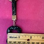 Initial S Black Crystal Initial Keychain purse charm accessory NEW Photo 2
