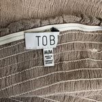 Tobi Smocked Gray Tan Tube Top Sz Medium Photo 1