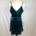 Lulus Cabaret Forest Green Velvet Wrap Dress Size Large Photo 6