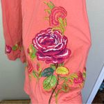 Johnny Was LA Embroidered Floral Twist Front Cotton Tank Dress Size M Photo 5