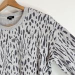 Rails  Women’s Marlo Gray Abstract Cheetah Sweatshirt Side Zip Detail size S Photo 4