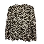 Chico's  Linen Cotton Blend Leopard‎ Cardigan Sweater Women’s Size 2 US Medium Photo 1