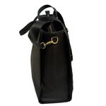 London Fog Sophia Studded Black Tote Bag NWT Faux Leather Gold Hardware Photo 7