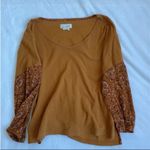 Anthropologie Annette Floral Sleeve Oversized Thermal Top Photo 4