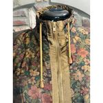 Jacket windbreaker floral mustard rust green 1980s Yellow Size XL Photo 1