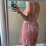 Forever 21 Luxe crushed velvet blush pink summer dress Photo 3
