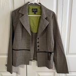 Sweet Suit plaid long sleeve button up blazer size 12 Brown Photo 0