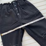 SheIn High Waisted Black Distressed Paperbag Waist Jeans Size M Photo 10