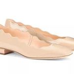 AGL Women's Angie L Wave Ballet Flats Beige Patent Leather Block Heel 36/6 Tan Photo 0
