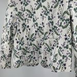 Liz Claiborne Career XXL Floral Blazer White Purple single button office pastel Photo 3