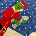 Blizzard Bay Ugly Christmas Sweater XL Alien Santa Snowman 3D Appliqué Blue Photo 3
