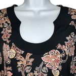 White House | Black Market Scoop Neck Belled sleeve Artsy Floral Tunic EUC Size M Photo 2