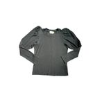 Nation Ltd Michelle Black Ribbed Puff Sleeve Long Sleeve Top Women's Size S Photo 1