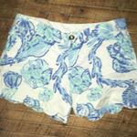 Lilly Pulitzer scalloped blue shell Buttercup size 4 shorts Photo 0