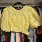 Bardot Yellow Crop Blouse Photo 4