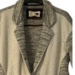 Anthropologie  Womens Jacket Size XL Gray Cream Open Front Shacket Pockets Photo 2