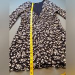 The East Order mini floral dress, long sleeve w/ruffle, plunge neckline, Size L Black Size L Photo 6