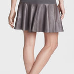 Hinge  Leather Panel Peplum SKIRT GREY SIZE XS $198 VERY CHIC NORDSTROM Photo 0