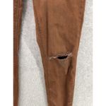 Just Black  Women's Pants Distressed Brown Size 27 Skinny Cotton Blend USA Made Photo 6