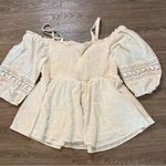 Torrid Cream Off-Shoulder Blouse Peasant Cottagecore Milkmaid Size 1 (1X 14/16) Photo 1