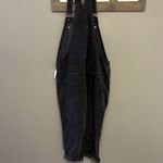 Gap  Acid Wash Black Adjustable Razorback Overalls Pockets and Side Buttons- M Photo 1