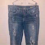 Silver Jeans  Frances Flare distressed blue denim jeans Photo 1