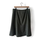 Theory Dark Green Wool Tweed Tulip Skirt Size 10 Made in USA Photo 3