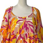 Sanctuary Mini Dress Babydoll Scoop Neck 70s Style Tan Pink Women’s Size Small Photo 4