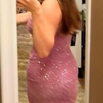 Lulus Purple Sparkly Strappy Homecoming Dance Party Dress Photo 5