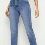 Ashley Mason  women paper-bag waist jeans size 13 tie waist medium wash Photo 0