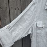 Tommy Bahama  Light Gray Button Down Shirt 100% Linen Photo 2