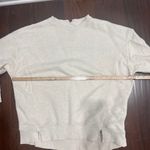 Aerie Beige Distress Crewneck Sweatshirt Sz Small Photo 7