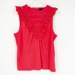 J.Crew Eyelet Ruffle Tank Top M Orange Photo 1