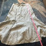 margaret o'leary Margaret O’Leary Linen A-Line Maxi Skirt Slate Off-White Size M Cottagecore Boho Photo 11