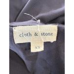 Cloth & Stone Cloth‎ & Stone XS Gray Rayon V-Neck Short Sleeve Casual T-Shirt Dress Photo 3