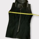 Live a Little  Black Wool Retro Vest Size Medium #220 Photo 2