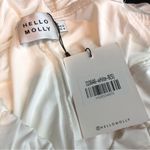 Hello Molly  Montage Moment Dress in White size 4/Small NWT Ruched Off Shoulder Photo 10