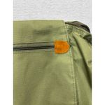 Living Traveling Share Green Canvas Backpack Bag Fold Over Top Zip Pockets Photo 3