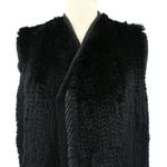 Vince Rex Rabbit Fur Drape Front Sweater Vest S Photo 4