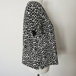 Anthropologie Eri + Ali Black & White Wild Leopard Crewneck Top Size Large Photo 3