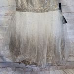 Lulus Dress Medium Sparkling White Tulle Ballerina Dream Cream Gold Skater Dress Photo 2