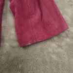 Eileen Fisher Goat Suede Leather Jacket Women's Large Fuchsia Pink Coat Blazer Photo 9