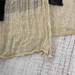 D&Y Peace scarf or home decor ivory and black color 32.5”x40” Photo 9
